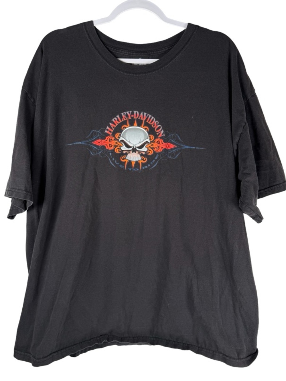 Harley-Davidson Vintage Tilley Statesville NC Black Graphic Motorcycle Tee 2XL